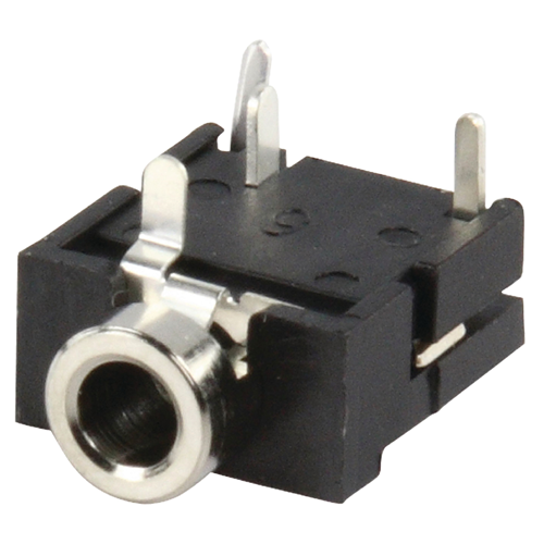 3.5 mm female black stereo connector