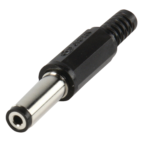 Schwarzer männlicher Stromschneidplug
