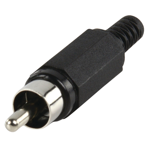 Conector RCA macho negro