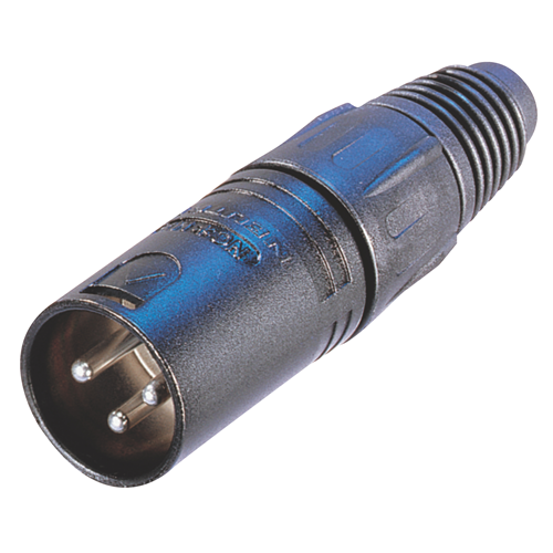 XLR -Stecker Männlich Black Metall