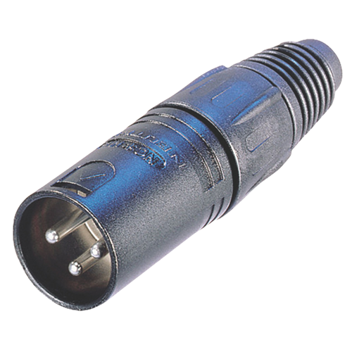 Conector macho negro xlr