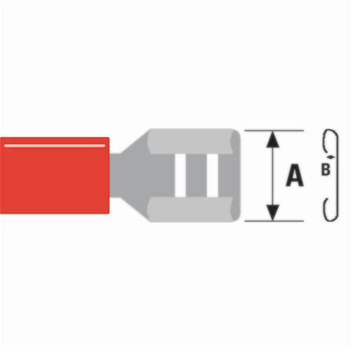 Rapide sur un connecteur féminin rouge de 2,8 mm