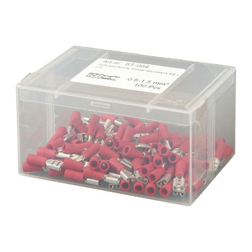Schnell auf 4,8 mm roter weiblicher Stecker