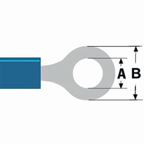 Fast on 6.4 mm Blue female connector