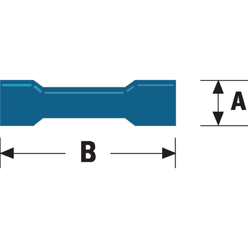 Rapide sur 4,8 mm Connecteur féminin bleu