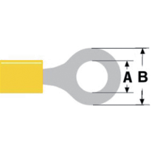 Fast on 8.4 mm connector yellow female