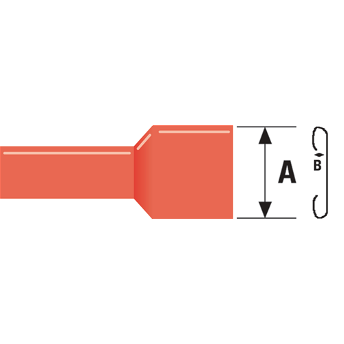 Fast on 6.3 mm red female connector