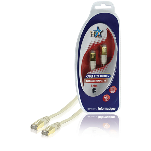 CABLE CAT5E DEL UTP RJ45 (8P8C) MOLO - RJ45 (8P8C) HOMBRO 1.00 M gris