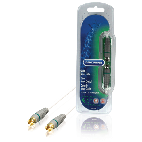 Antenna F male cable - F male 0.50 m white