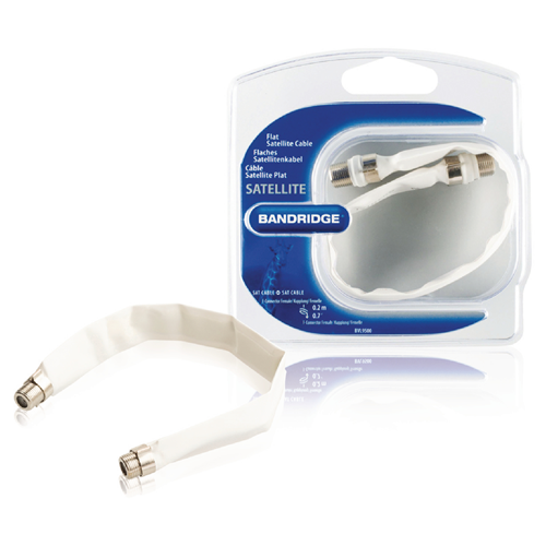 Antenna Cavo Piatto F Femmina - F Femmina 0.20 m Bianco