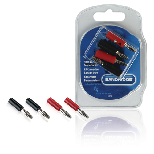 Kit de connecteur audio de banane noir / rouge
