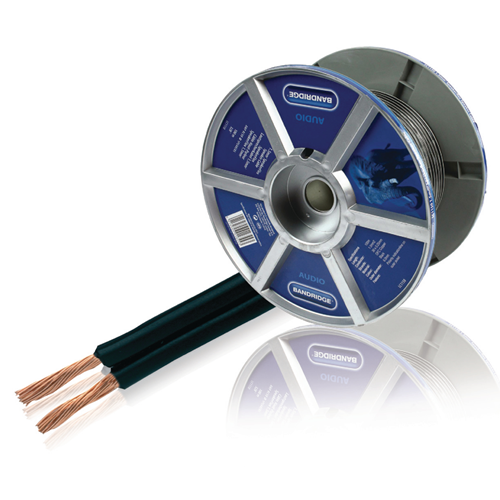Cable de altavoz en el carrete 2x 1.50 mm² 100 m negro