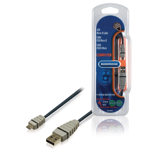 USB 2.0 USB cable - Male - Micro B Male Tondo 2.00 m Blue