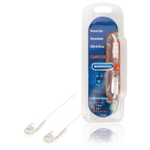 Cavo CAT5e della Rete di UTP RJ45 (8P8C) Maschio - RJ45 (8P8C) Maschio 1.00 m Bianco