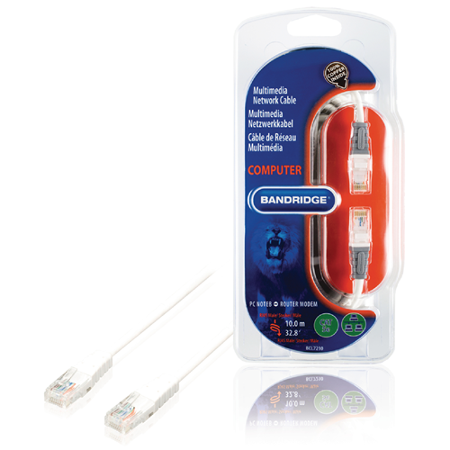 CABLE CAT5E DEL UTP RJ45 (8P8C) MOLO - RJ45 (8P8C) Macho 10.0 m blanco