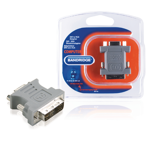 DVI DVI-A 12 + 5-Pin-VGA-VGA-Grau