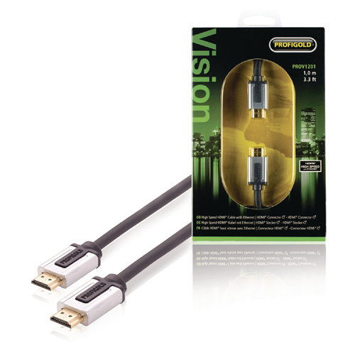 HDMI High Speed ??Cable With HDMI ENHONRNET - HDMI CONNECTOR 1.00 M BLACK