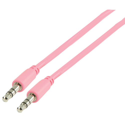 3.5 mm male cable audio stereo - 3.5 mm male 1.00 m Rosa