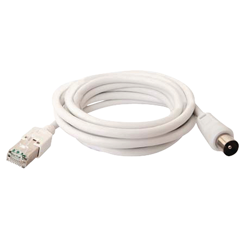 Cable coaxial coaxial macho - rj45 (8p8c) macho 2.00 m blanco