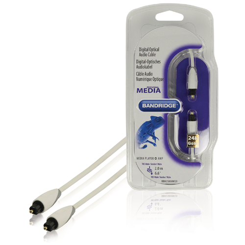Cavo Audio Digitale Toslink Maschio - Toslink Maschio 2.00 m Bianco
