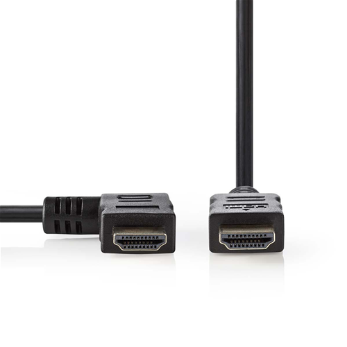 Cavo HDMI Alta Velocità con Ethernet Connettore HDMI - Connettore HDMI Con angolo a sinistra 10.0 m Nero