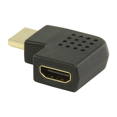 HDMI ad Alta Velocità con Adattatore Ethernet Angolato Sinistro Connettore HDMI - HDMI Femmina Nero