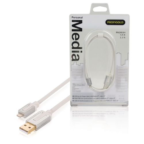 Sincronizzazione e Ricarica Apple Lightning - USB A Maschio 1.00 m Bianco
