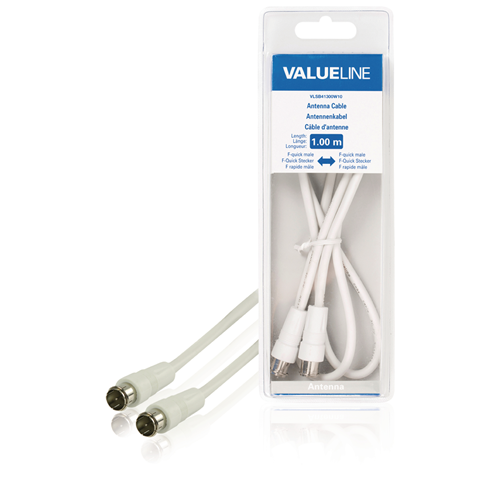 Quick F-Maschio antenna cable-F-Maschio Rapida 1.00 m White