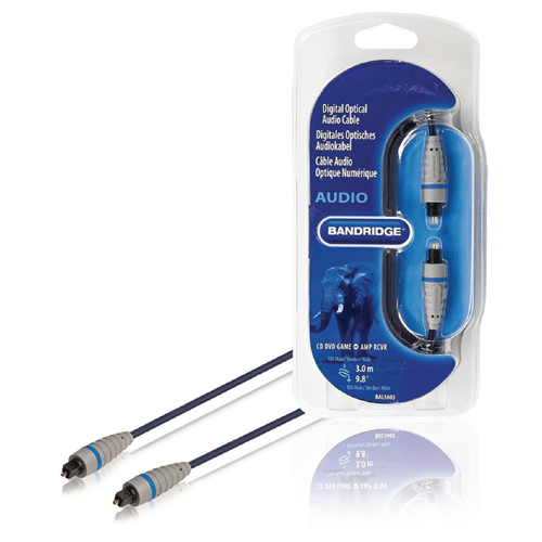 Digitales Audiokabel Toslink Männlich - männlicher Toslink 3,00 m blau