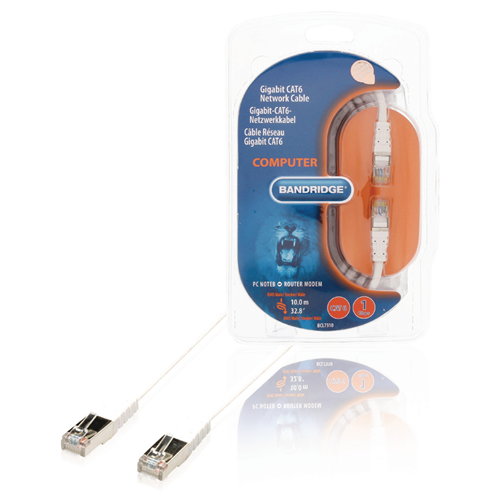 CAT6 F / UTP Cable RJ45 Red (8p8c) Masculino - RJ45 (8p8c) Macho 10.0 m blanco