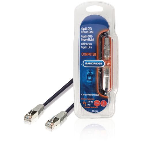 CAT6 F / UTP Cable RJ45 Red (8p8c) Masculino - RJ45 (8p8c) Macho de 3.00 m azul