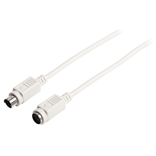 PS/2 PS/2 männliches Kabel - PS/2 weiblich 3,00 m Elfenbein