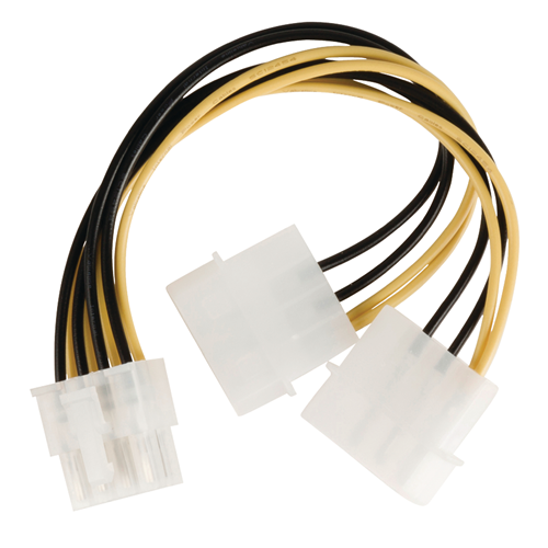 Env 8 -pin mâle de mâle Câble d'alimentation du stage - 2x mâle Molex 0,15 m