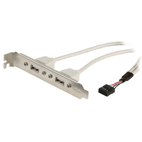 USB 2.0 2x Kabel - weiblich - 8 -pin weiblich 0,50 m Grau