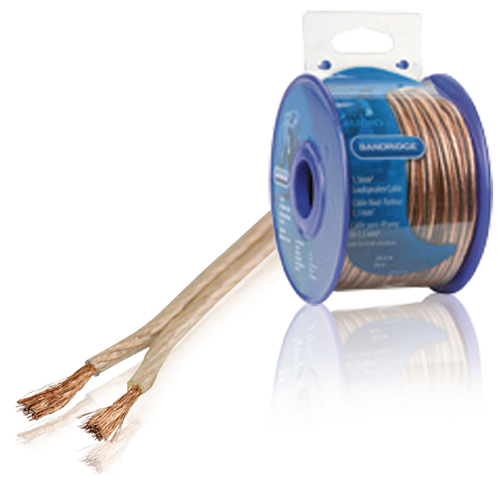 Speaker cable on Reel 2x 1.50 mm² 30.0 m transparent