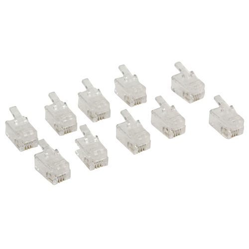 Telecom Connettore RJ10 Maschio Trasparente