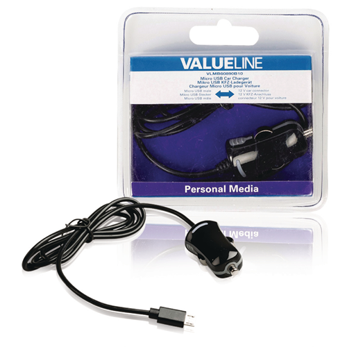 Caricabatteria per Auto 1-Output 2.1 A Micro USB Nero