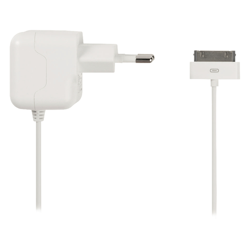 Cargador de pared 2.1 a 2.1 a Apple 30 pin blanco