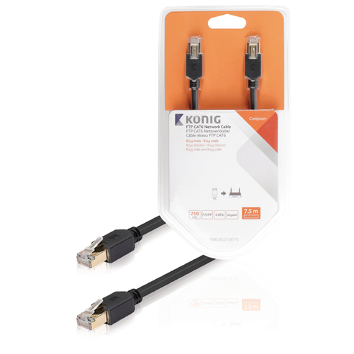 Cat6 F / UTP -Kabel RJ45 -Netzwerk (8p8c) Männlich - RJ45 (8p8c) Männlich 7,50 m Anthrazit