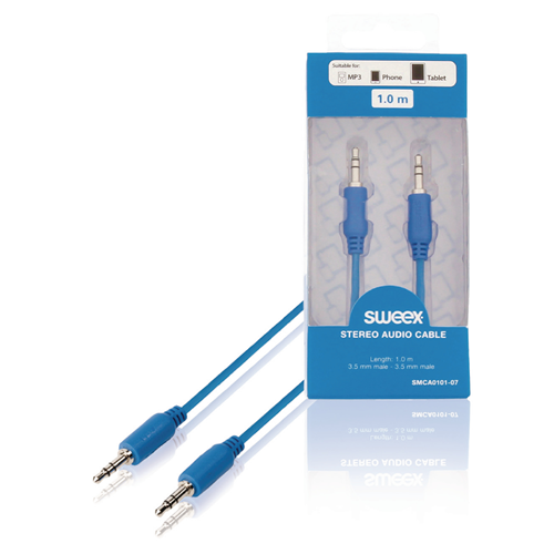 Stereo Audio Cavo Maschio da 3.5 mm - Maschio da 3.5 mm 1.00 m Blu