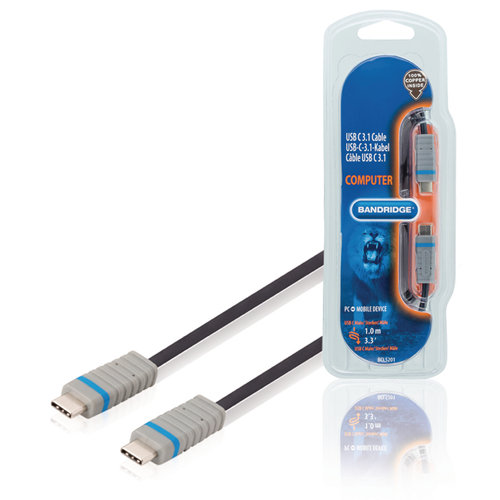 USB 3.1 männlicher USB-C-Kabel-USB-C-männlicher 1,00 m BLB Gen 1 (5 Gbit / s)