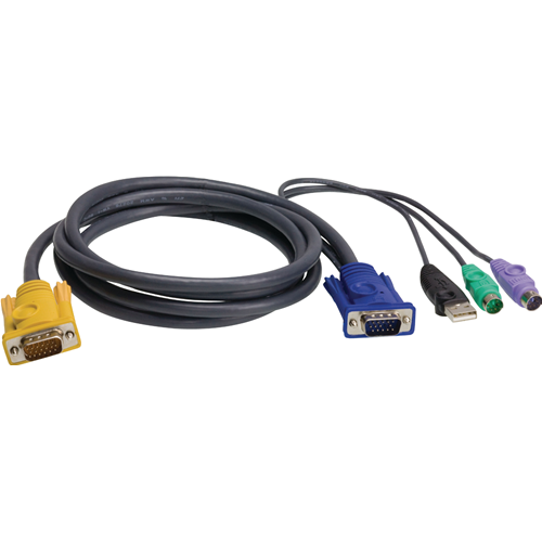 KVM Cavo VGA Maschio / USB A Maschio / 2x PS/2 spina/e - Aten SPHD15-Y 3.0 m