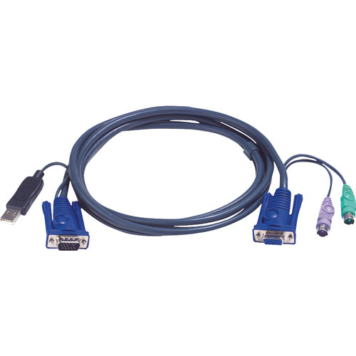 KVM VGA FEMALE KABE / 2X PS / 2 Spina / E - VGA Männlich / USB mit männlich 1,8 m