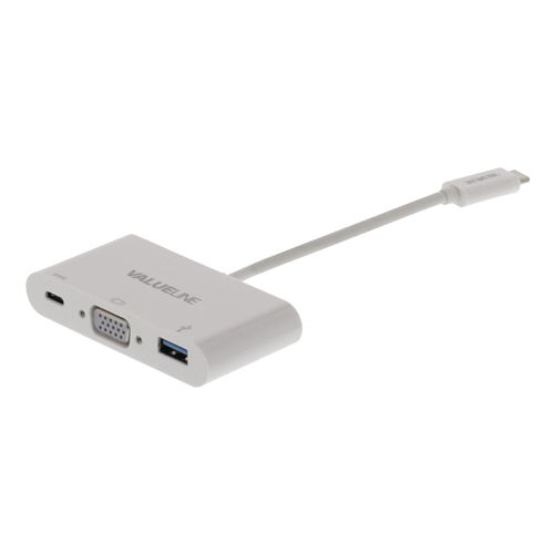 USB 3.1 männlicher USB-C-Adapter-USB Eine Frau / USB-C-Frau / VGA-Weibchen weiß