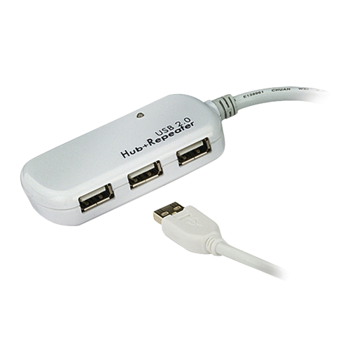 ACTIVE USB 2.0 EXTENSION USB CABLE A MALE - HUB USB 4x 12 M ivory