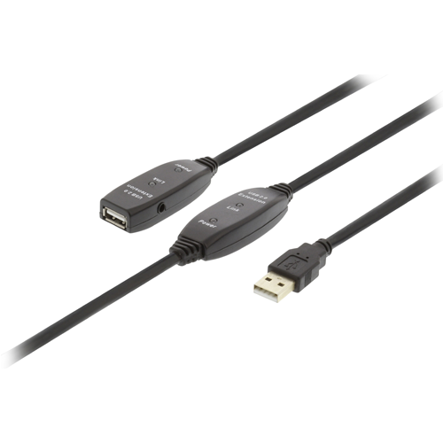 Active USB Cable 2.0 Männliche USB -Erweiterung - USB Eine Frau 30 m schwarz