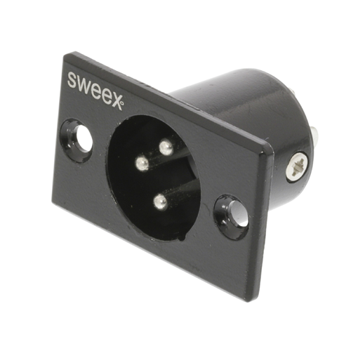 Connettore XLR 3-Pin Maschio Nero