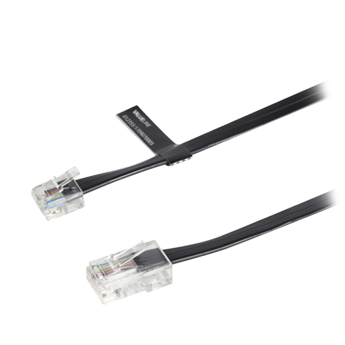 Télécom Cable RJ12 (6p6c) Mâle - RJ45 (8p6c) Mâle 10,0 m noir