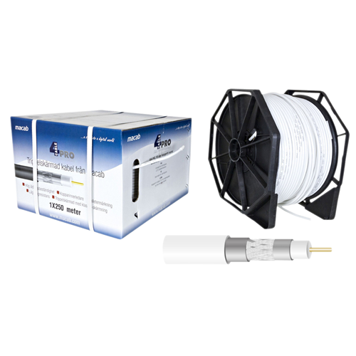 Coaxial cable on reel 250 m