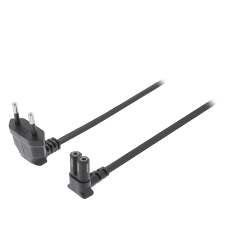 Cable de alimentación euro masculino-IEC-320-C7 3.00 m negro